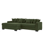 111 Corduroy L-Shaped Sectional Sofa with Convertible Chaise