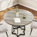 Table de salle à manger de cuisine ronde avec étagère de rangement - N/A