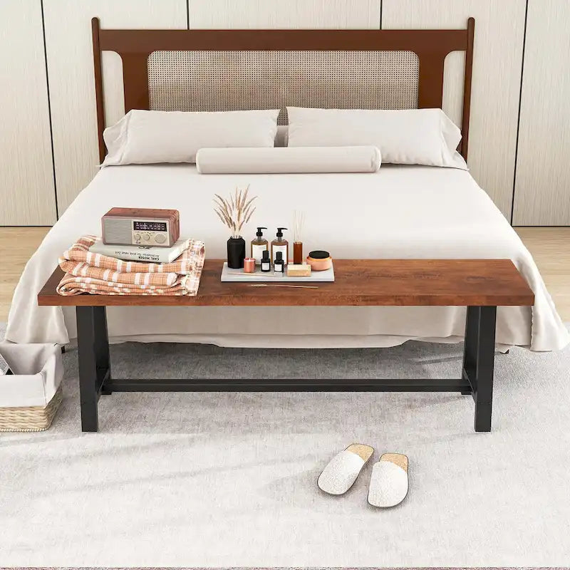 Costway 1/2 PCS 60 Dining Bench 3 Person Entryway Shoe Bench with