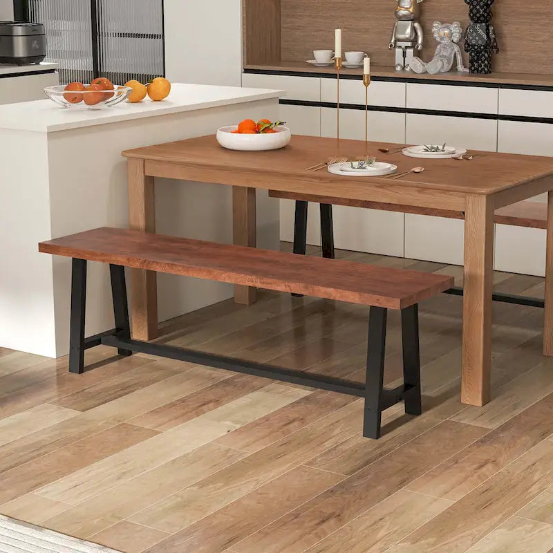 Costway 1/2 PCS 60 Dining Bench 3 Person Entryway Shoe Bench with