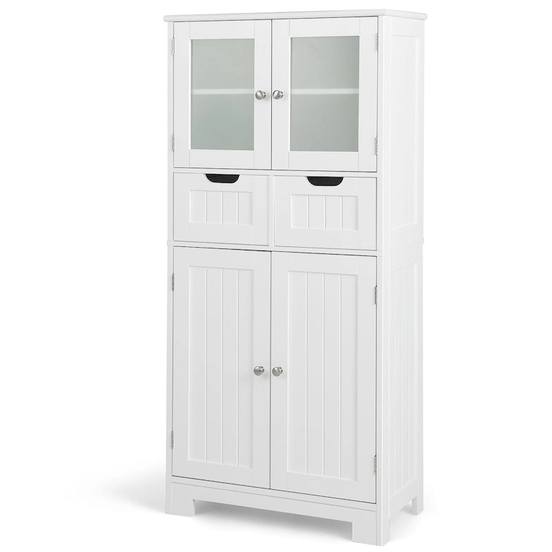 Meuble de rangement pour salle de bain Costway, placard de cuisine avec 2 tiroirs
