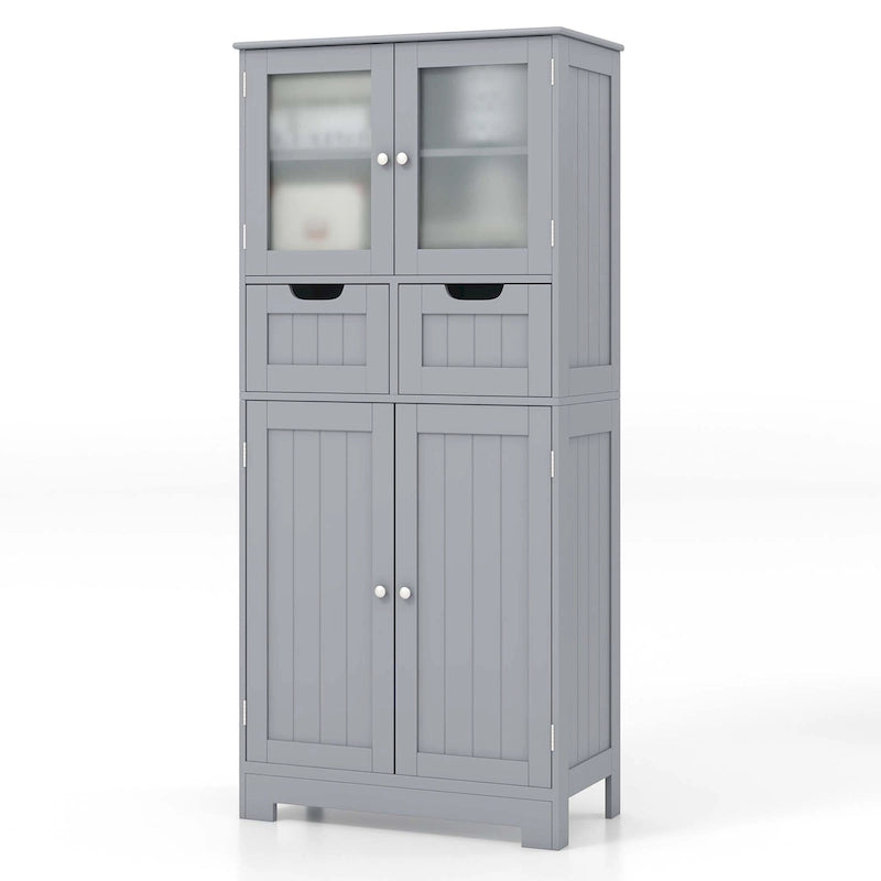Meuble de rangement pour salle de bain Costway, placard de cuisine avec 2 tiroirs
