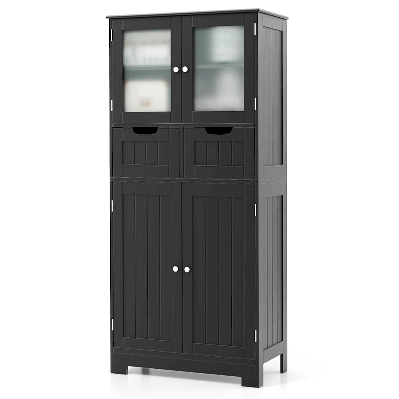 Meuble de rangement pour salle de bain Costway, placard de cuisine avec 2 tiroirs