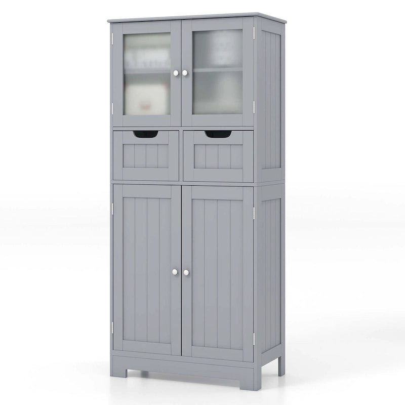 Meuble de rangement pour salle de bain Costway, placard de cuisine avec 2 tiroirs
