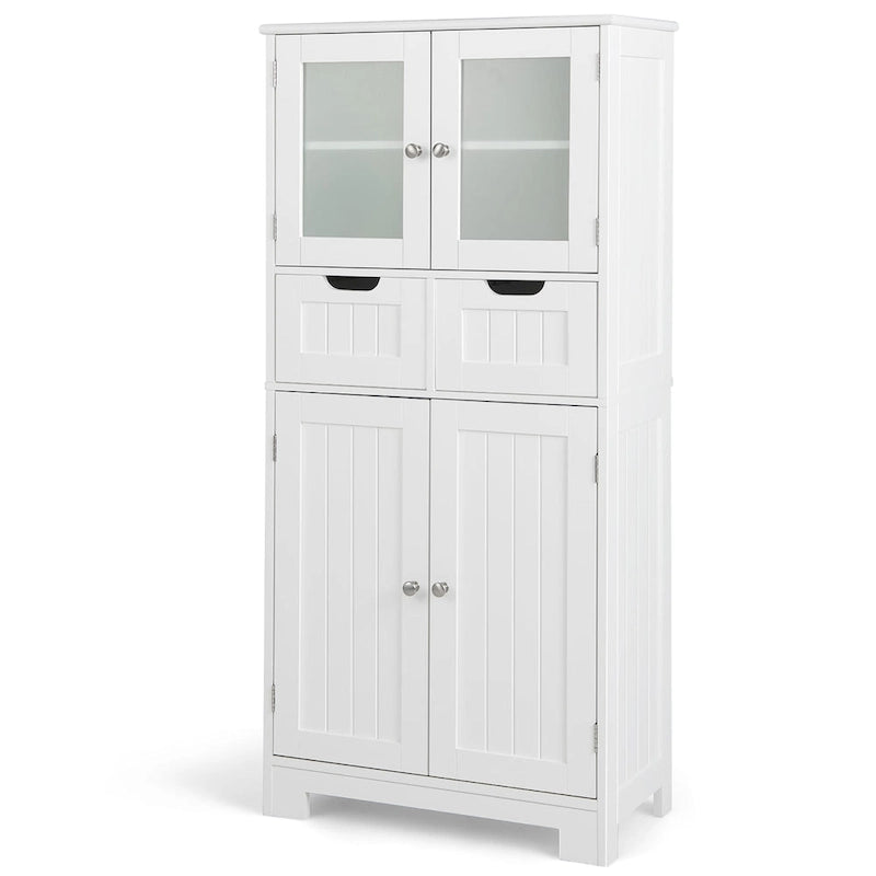 Meuble de rangement pour salle de bain Costway, placard de cuisine avec 2 tiroirs