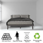 Costway King Size 14 Wooden Bed Frame Mattress Platform Wood Slats