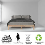Costway King Size 14 Wooden Bed Frame Mattress Platform Wood Slats
