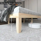 Costway King Size 14 Wooden Bed Frame Mattress Platform Wood Slats