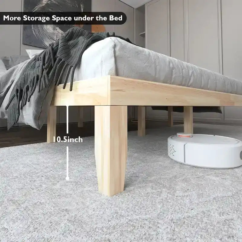 Costway King Size 14 Wooden Bed Frame Mattress Platform Wood Slats