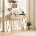 Table console en rotin Costway avec tiroir extractible Style Bohème pour Entrée - Voir Détails