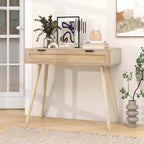 Table console en rotin Costway avec tiroir extractible Style Bohème pour Entrée - Voir Détails