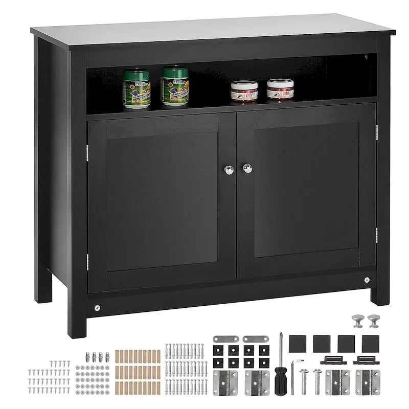 Meuble pour aquarium ou terrarium avec rangements, placard et kit de quincaillerie