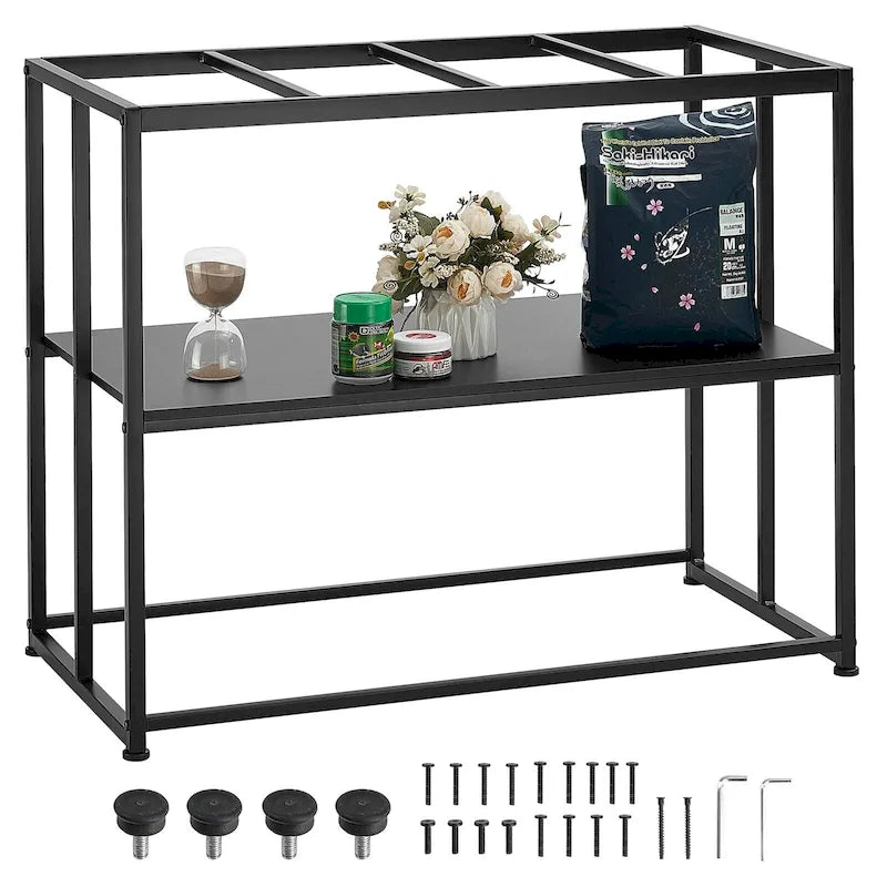 Meuble pour aquarium ou terrarium avec rangements, placard et kit de quincaillerie