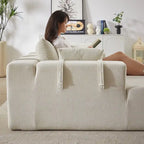 108 Chenille Modular L-Shaped Sectional Sofa with 6 Pillows, Reversible Chaise