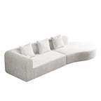 123.23 Corduroy Extra-Deep Modular Cloud Sofa with 30D High-Density Foam & Spring Support,and 4-Seater Sectional