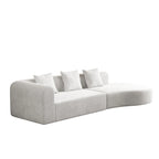 123.23 Corduroy Extra-Deep Modular Cloud Sofa with 30D High-Density Foam & Spring Support,and 4-Seater Sectional
