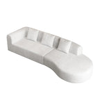 123.23 Corduroy Extra-Deep Modular Cloud Sofa with 30D High-Density Foam & Spring Support,and 4-Seater Sectional