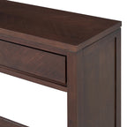 Console de 55" rustique avec tiroirs et étagère ouverte pour salon