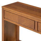 Console de 55" rustique avec tiroirs et étagère ouverte pour salon