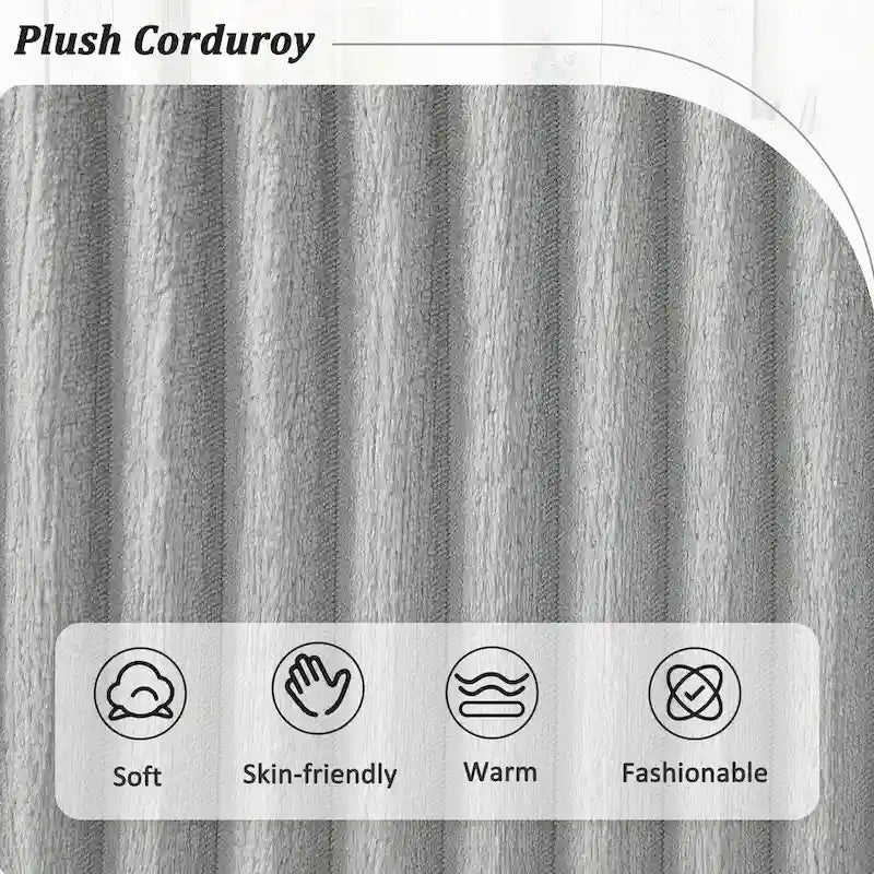 Corduroy Sectional Sofa U-shaped Sofa Couch, Upholstered Deep Seat Sofa with Cushions and Pillows for Living Room