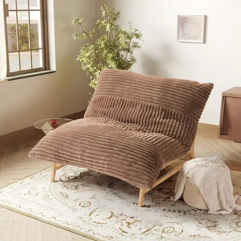 Large Bean Bag Chair Modern Leisure Chair Comfy Sleeper Sofas Lounge Chair for Living Room Bedroom