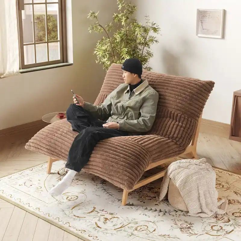 Large Bean Bag Chair Modern Leisure Chair Comfy Sleeper Sofas Lounge Chair for Living Room Bedroom