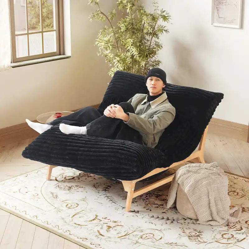 Large Bean Bag Chair Modern Leisure Chair Comfy Sleeper Sofas Lounge Chair for Living Room Bedroom