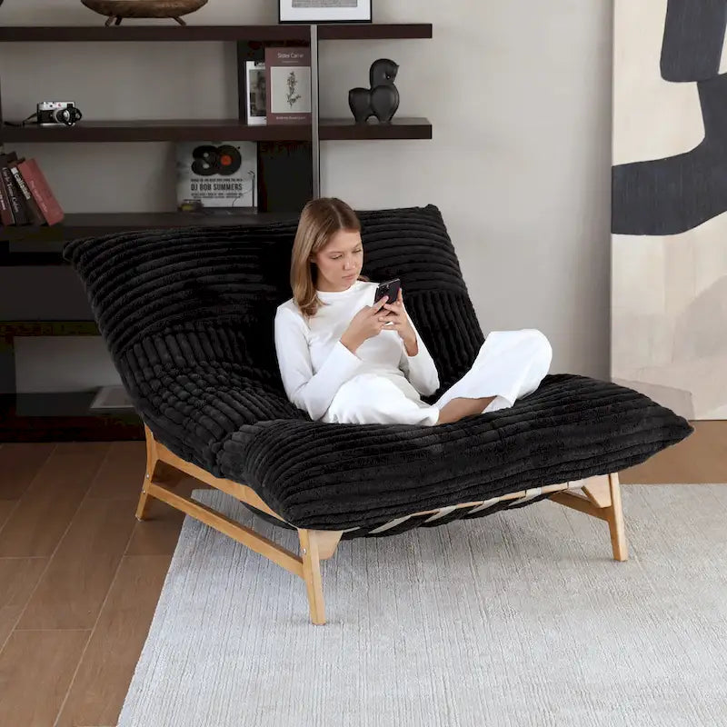 Large Bean Bag Chair Modern Leisure Chair Comfy Sleeper Sofas Lounge Chair for Living Room Bedroom