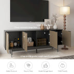 WESOME 64.45 Meuble TV / Meuble multimédia de style Mid-Century avec portes