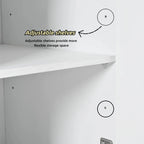 60 Press-to-Open Design Sideboard Buffet Cabinet with 4 Doors