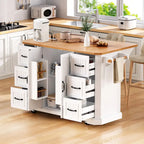 56 îlot de cuisine avec abattant, chariot de cuisine roulant sur roues, table de cuisine roulante avec tiroirs
