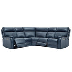 Cole 105 W Genuine Leather Power Reclining sectional sofa with USB&USB-C Port,power armlesschair