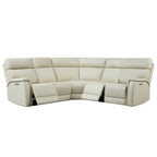 Cole 105 W Genuine Leather Power Reclining sectional sofa with USB&USB-C Port,power armlesschair