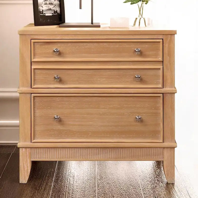 3-Drawer Hazel 3-Drawer Side Table for Living Room