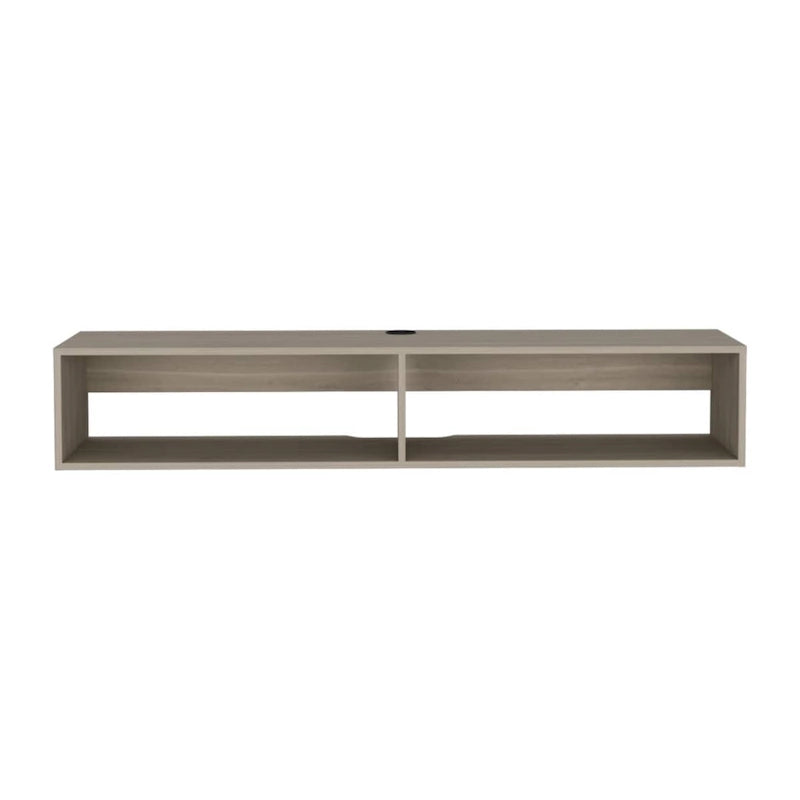 Meuble TV mural moderne 59 Meuble TV flottant avec étagères et gestion des câbles - 10.4H x 59.1W x 12.6D