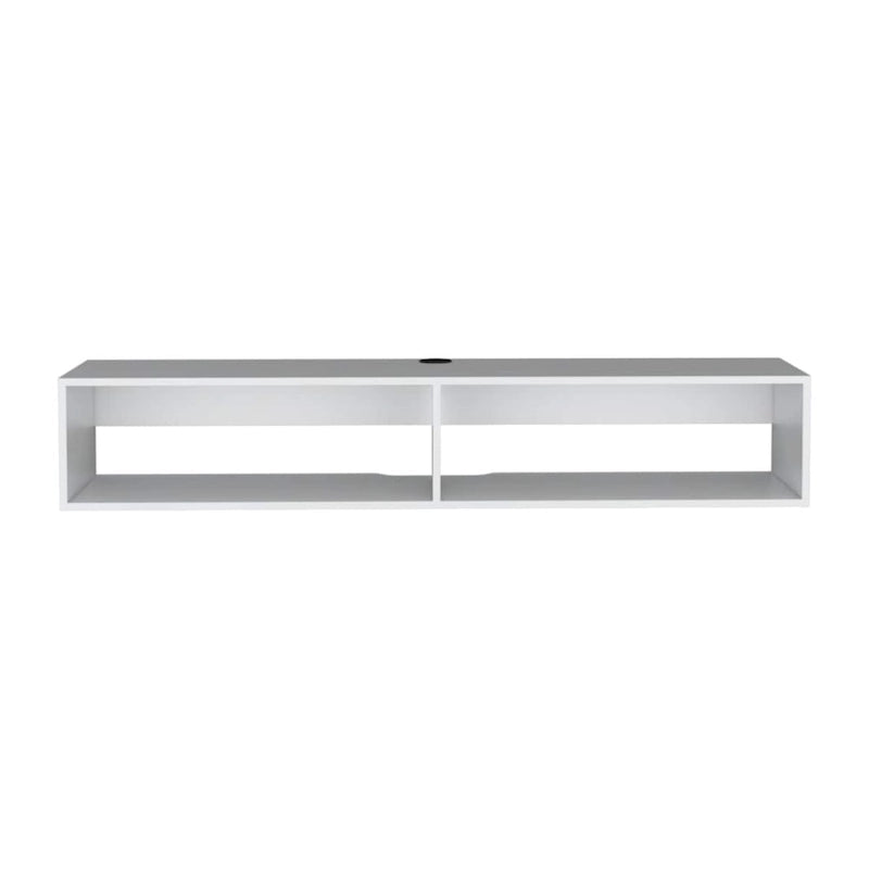Meuble TV mural moderne 59 Meuble TV flottant avec étagères et gestion des câbles - 10.4H x 59.1W x 12.6D