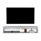 Meuble TV mural moderne 59 Meuble TV flottant avec étagères et gestion des câbles - 10.4H x 59.1W x 12.6D