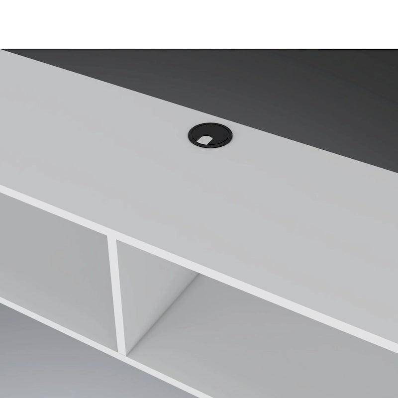 Meuble TV mural moderne 59 Meuble TV flottant avec étagères et gestion des câbles - 10.4H x 59.1W x 12.6D