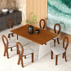 Ensemble de salle à manger moderne 7 pièces avec 6 chaises rembourrées