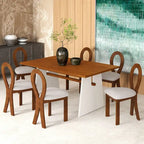 Ensemble de salle à manger moderne 7 pièces avec 6 chaises rembourrées