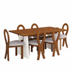 Ensemble de salle à manger moderne 7 pièces avec 6 chaises rembourrées