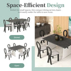 Ensemble de salle à manger moderne 7 pièces avec 6 chaises rembourrées
