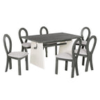 Ensemble de salle à manger moderne 7 pièces avec 6 chaises rembourrées