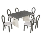 Ensemble de salle à manger moderne 7 pièces avec 6 chaises rembourrées