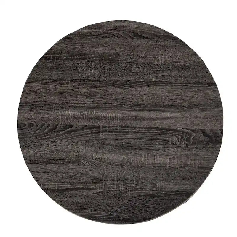 Lot de 2 tables basses gigognes rondes effet miroir pour salon - 32 x 32 x 17