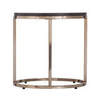 Lot de 2 tables basses gigognes rondes effet miroir pour salon - 32 x 32 x 17