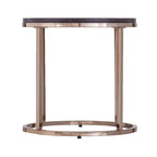 Lot de 2 tables basses gigognes rondes effet miroir pour salon - 32 x 32 x 17