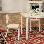Ensemble de table à manger et 4 chaises, table de petit-déjeuner à cadre métallique, ensemble de salle à manger décontracté et moderne 5 pièces