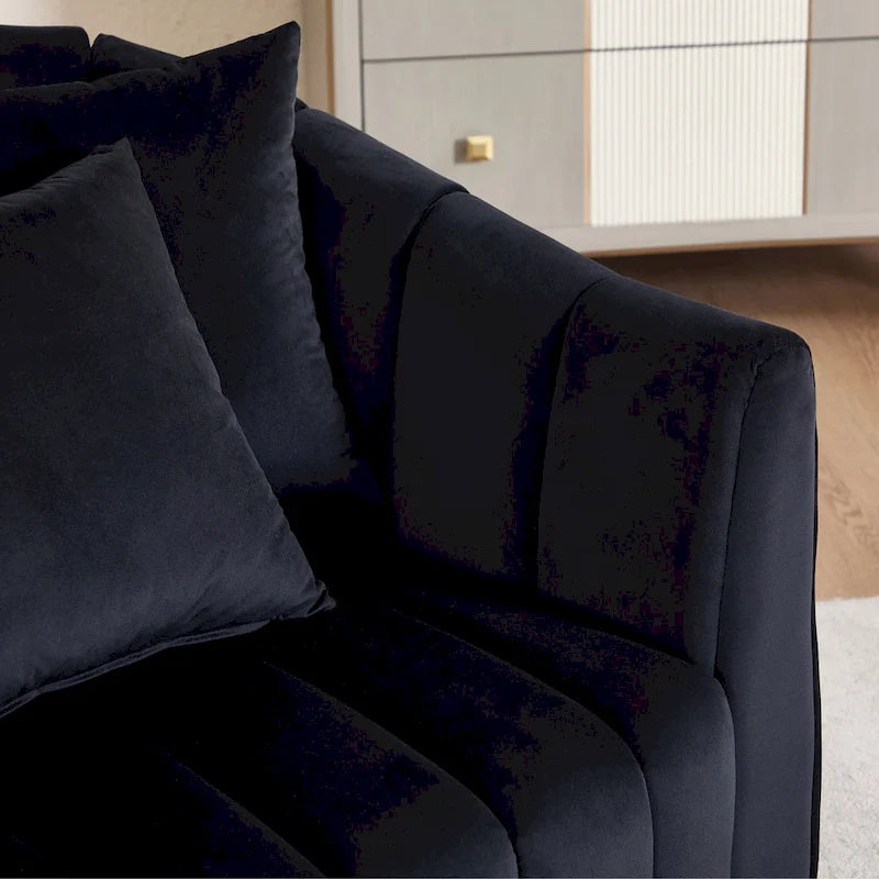 40.4W Modern Swivel Accent Chair,Swivel Single Sofa Chair with Ottoman