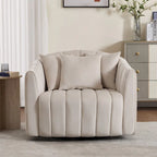 40.4W Modern Swivel Accent Chair,Swivel Single Sofa Chair with Ottoman